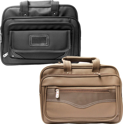 

Stylcozy 17 inch Expandable Laptop Messenger Bag(Multicolor), Black