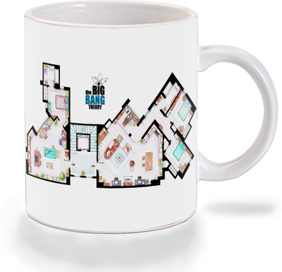 

Mooch Wale Mooch Wale Big Bang Theory Home Blueprint Ceramic Ceramic Mug(325 ml), Multicolor