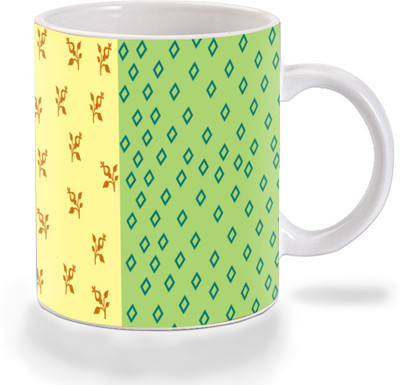 

Mooch Wale Mooch Wale Colorful Shapes Pattern Ceramic Ceramic Mug(325 ml), Multicolor