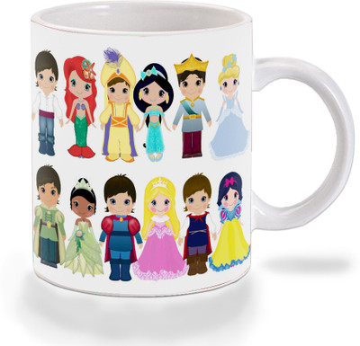 

Mooch Wale Mooch Wale Prince And Princess Cute Ceramic Ceramic Mug(325 ml), Multicolor