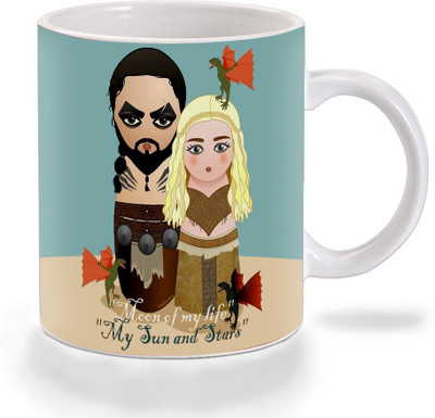 

Mooch Wale Mooch Wale Game Of Thrones Khal And Khaleesi Doll Art Ceramic Ceramic Mug(325 ml), Multicolor
