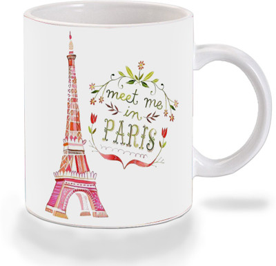 

Mooch Wale Mooch Wale Meet Me In Paris Ceramic Ceramic Mug(325 ml), Multicolor