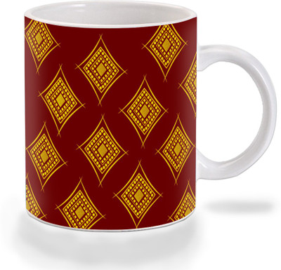 Mooch Wale Mooch Wale Indian Pattern Art Ceramic Ceramic Coffee Mug(325 ml)