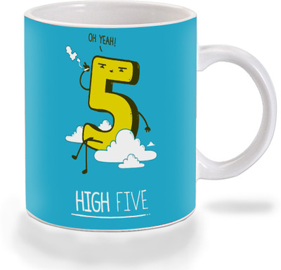 

Mooch Wale Mooch Wale High Five Oh Yeah Ceramic Ceramic Mug(325 ml), Multicolor