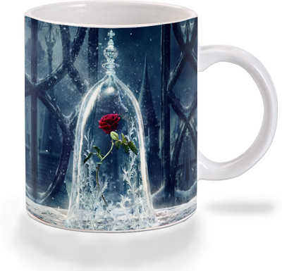 

Mooch Wale Mooch Wale Rose Of Beauty And The Beast Ceramic Ceramic Mug(325 ml), Multicolor