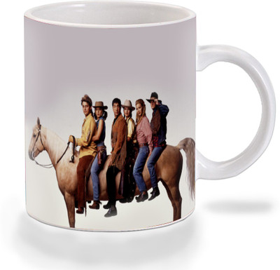 

Mooch Wale Mooch Wale Friends On A Horse Ceramic Ceramic Mug(325 ml), Multicolor