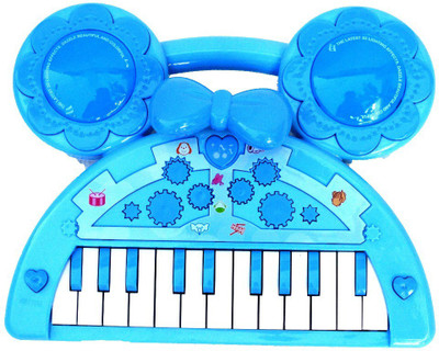 Taaza Garam kids high quality Super TOYS Musical Keyboard Piano with Lights & Microphone mic(Blue)