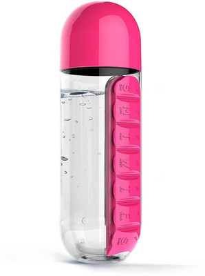 

Bruzone 7-day 7-days Pill & Vitamin Organizer Water Bottle Pill Box(Pink)