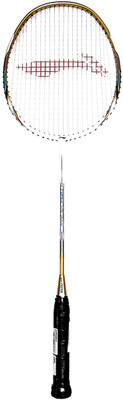 

Li-Ning GFORCE 3100i Gold, White Strung Badminton Racquet(G4 - 3.25 Inches, 85 g)