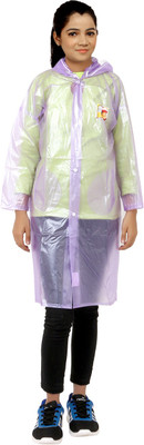 

Finery Self Design Boys & Girls Raincoat, Transceparent purple