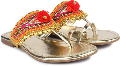 

Shezone Women Golden Flats