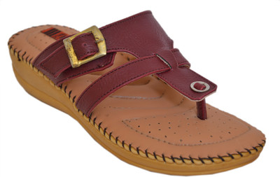 

1 WALK Women cherry Flats