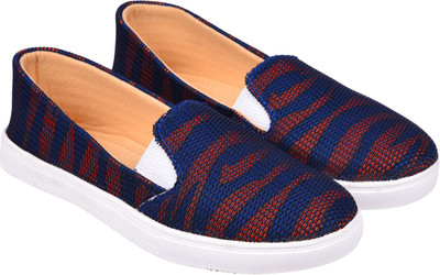 Jade Loafers For Women(Blue, Orange, S2-blueorange-36