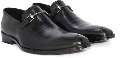 

Alberto Calza Genuine Leather Buckled Loafer, Leather Moccasion Loafers For Men(Black