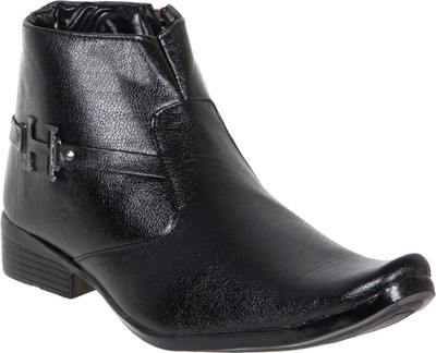 

Zixer Textured Slip Ons Boots For Men(Black