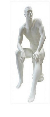 

Adams Mannequins Male Sitting Mannequin Decorative Showpiece - 137.16 cm(Plastic, White)