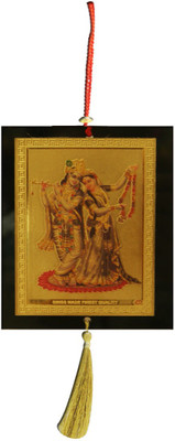 

DivyaMantra Car Decoration Rear View Mirror Hanging Accessories Radha Krishna Decorative Showpiece - 35 cm(Acrylic, Yellow)