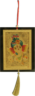

DivyaMantra Car Decoration Rear View Mirror Hanging Accessories Ganesha Decorative Showpiece - 35 cm(Acrylic, Yellow)