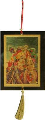 

DivyaMantra Car Decoration Rear View Mirror Hanging Accessories Radha Krishna Decorative Showpiece - 35 cm(Acrylic, Yellow)