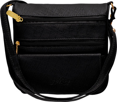 Tap Fashion Women Casual Black PU Sling Bag