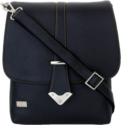 

K London Women Casual Black Leatherette Sling Bag