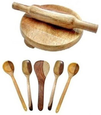 

Khan Handicrafts Wooden Spatula(Pack of 7)