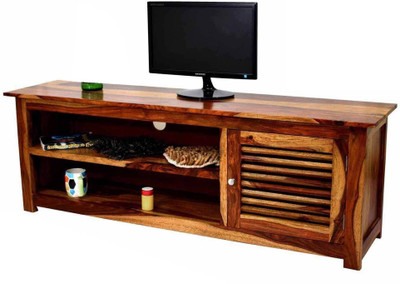 

TimberTaste Kaviat Sheesham Solid Wood TV Entertainment Unit(Finish Color - Natural Teak)