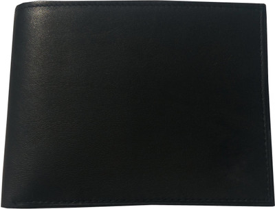 

fourdatr Men Black Genuine Leather Wallet(5 Card Slots)