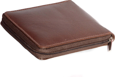 

Aller Men Brown Genuine Leather Wallet(5 Card Slots)