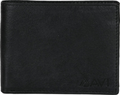 

AVI Men Black Genuine Leather Wallet(3 Card Slots)