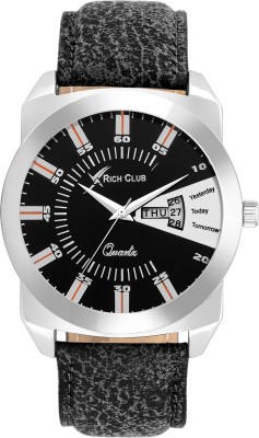 Rich Club RC-2001BL Day AND Date Display+ Leather Strap Analog Watch  - For Men   Watches  (Rich Club)