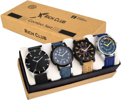 Rich Club RC-4CMB Combo of 4 Trendy Analog Watch  - For Men   Watches  (Rich Club)