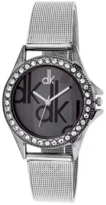 LEBENSZEIT DK Style Diamond Studded Trandy Look In Fashion Chain Metal Strap Slim Analog Watch  - For Women   Watches  (LEBENSZEIT)