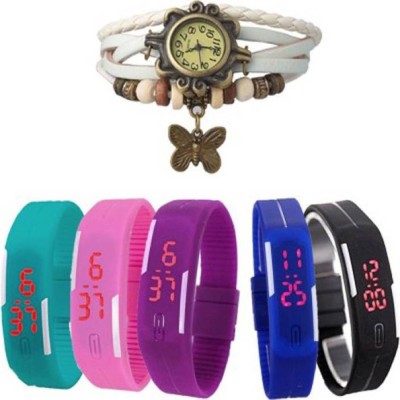 Rokcy Dori & Led Pack of 6 Analog-Digital Watch - For Couple Analog-Digital Watch  - For Girls   Watches  (Rokcy)