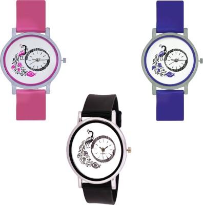 CM Beautiful Stylish Printed Peocock White Dial Attractive Look Glory Latest Collection 001 Stylish Pattern Corporate Imperial Analog Watch  - For Women   Watches  (CM)