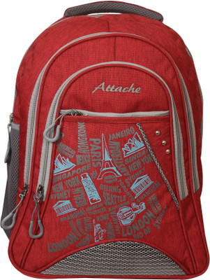 

Attache Jazz School Bag (Red) 30 L Backpack(Multicolor)