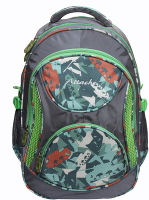 

Attache Rock School Bag (Green) 30 L Backpack(Multicolor)