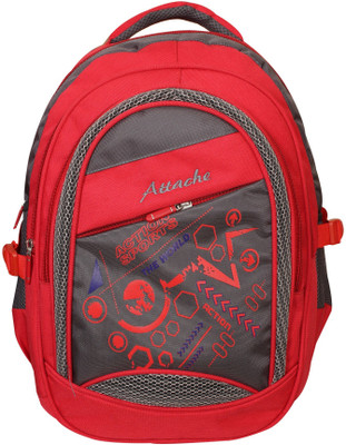 

Attache Sporty School Bag (Red & Grey) 30 L Backpack(Multicolor)