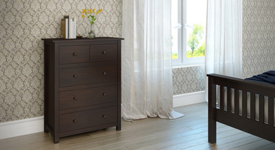 

Urban Ladder Evelyn Solid Wood Free Standing Chest of Drawers(Finish Color - Dark Walnut)