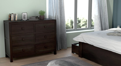 

Urban Ladder Kona Large Solid Wood Free Standing Chest of Drawers(Finish Color - Mahogany)
