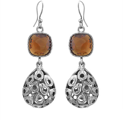 

Spargz Synthetics Stone Hook Earrings Diamond Alloy Dangle Earring