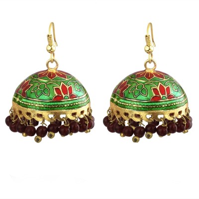 SPARGZ Indian Traditional Jhumkas Beads Alloy Jhumki Earring