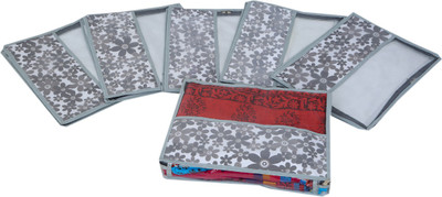 

Kuber Industries Designer Saree Cover Set Of 6 Pcs In Double Layer Imported Net Sheet 3 inches Height (Exclusive Product) SKI19316(Multicolor)