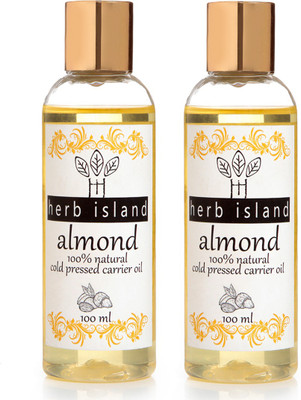 

herb Island Cold Pressed Almond oil combo set of 2 Hair Oil(200 g)