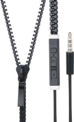 Zipper ZP0199B Wired Headset with Mic(Black, In the Ear)