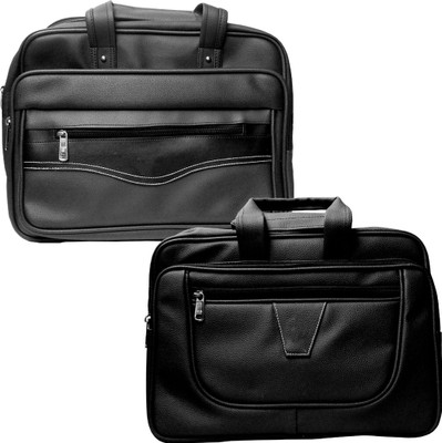 

Stylcozy 17 inch Expandable Laptop Messenger Bag(Multicolor), Black