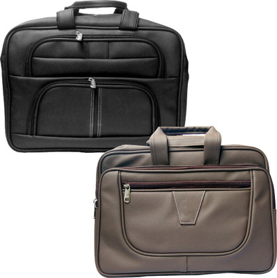 

Stylcozy 17 inch Expandable Laptop Messenger Bag(Multicolor), Black