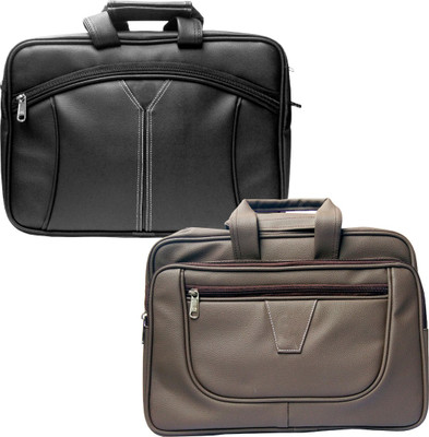 

Stylcozy 17 inch Expandable Laptop Messenger Bag(Multicolor), Black