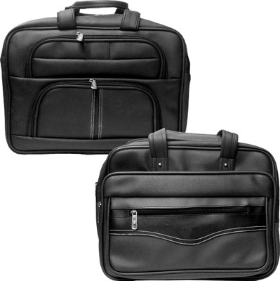 

Stylcozy 17 inch Expandable Laptop Messenger Bag(Multicolor), Black