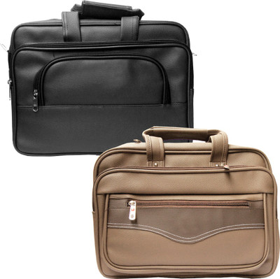 

Stylcozy 17 inch Expandable Laptop Messenger Bag(Multicolor), Black